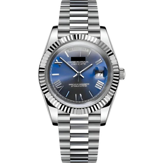 Seikojust Day Date - Numerals Abyss Blue