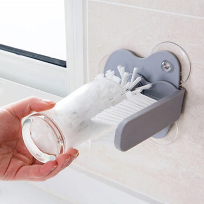 Suction Cup Cleaning Brush: 2-in-1 for Sink and More