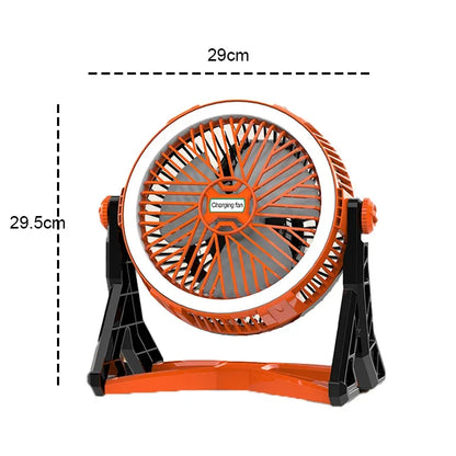 BreezeGlow 2-in-1 Camping Fan & Lantern