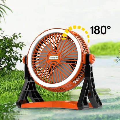 BreezeGlow 2-in-1 Camping Fan & Lantern