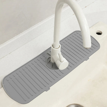 Silicone Ripple Faucet Mat: Sink Splash Pad & Countertop Protector