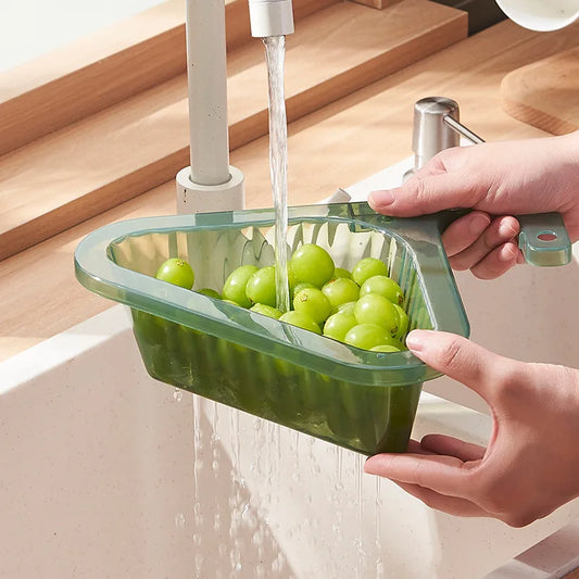 Corner Sink Filter Basket: Triangular Drain Strainer Rack