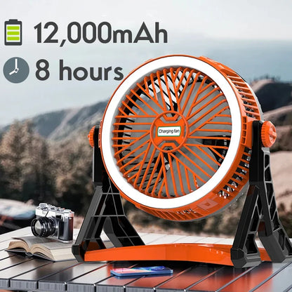 BreezeGlow 2-in-1 Camping Fan & Lantern